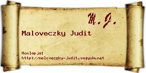 Maloveczky Judit névjegykártya
